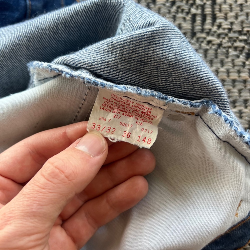 Vintage Levi's 506 Jeans Mens 32x30 Blue Straight Leg Orange Tab Denim 90s - Picture 4 of 7